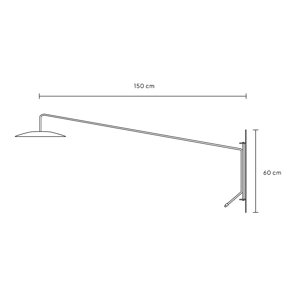 Aplique Tesla Brazo 150 cm